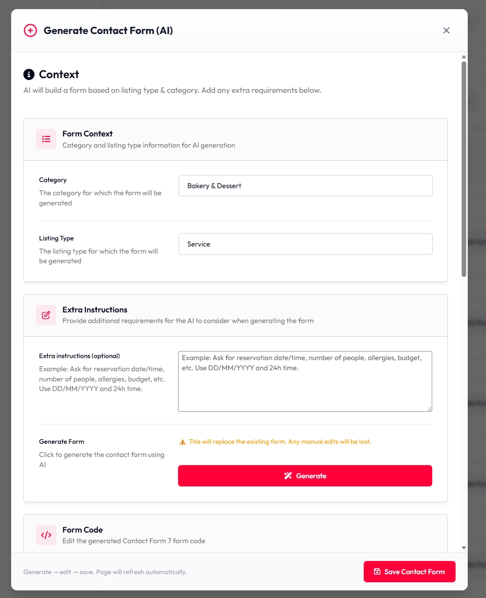 Contact Forms Manager for Listeo — 3